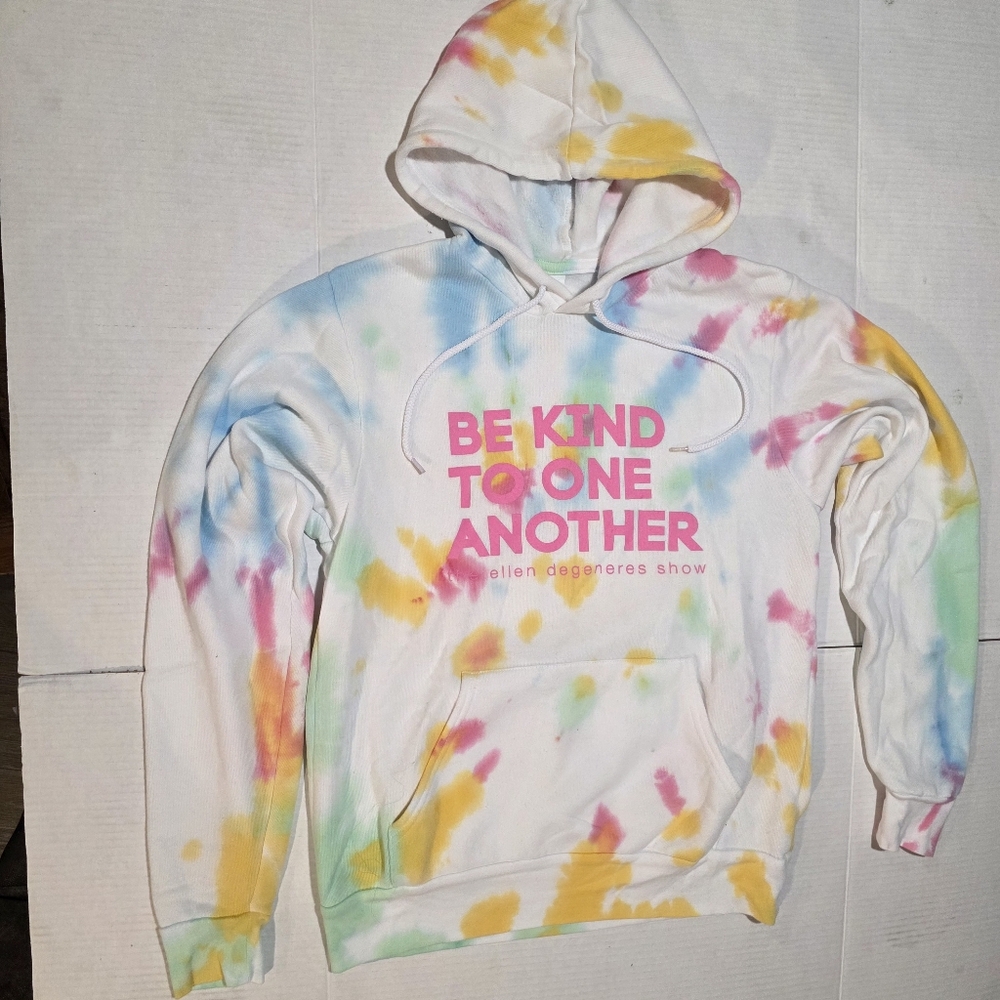 Ellen Degeneres Show Tye Dye Hoodie Womans Sz Small Be Kind To One Another